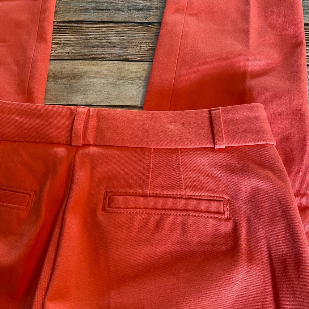 Banana Republic Sloan Orange Pants Size 4 - Picture 10 of 12